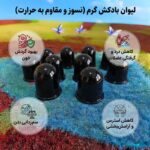 لیوان بادکش گرم پلاستیکی مشکی (نسوز و مقاوم به حرارت)
